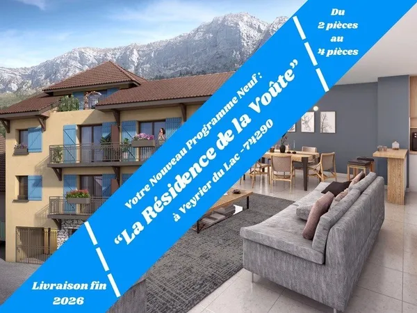 Appartement T3 neuf de 76 m² à Veyrier-du-Lac - Un cadre de vie paisible à deux pas du lac d'Annecy