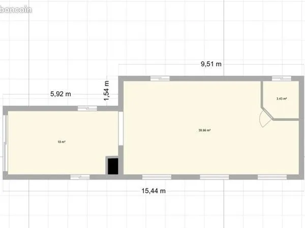 Commerce 63 m²