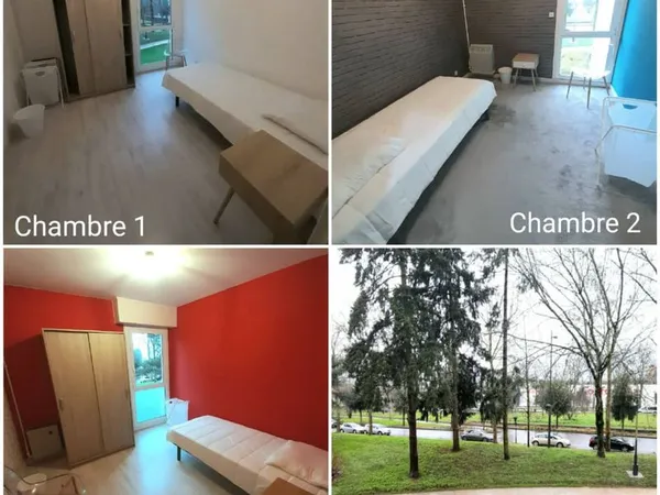 2 chambres meublées dans colocation