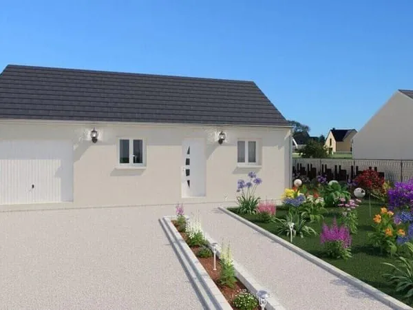 Terrain + Maison 1 chambre (plain pied) + Garage ( HORS ABF) à Saint-Sigismond