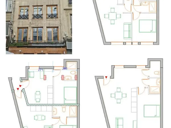 Locations Appartements Hyper Centre T1, T2 et T3 refaits à neuf - de 350 à 650 - Secteur prisé, proc