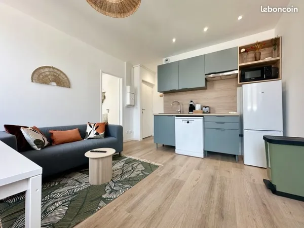 T2 cosy meublé, rénové à neuf, tout équipé