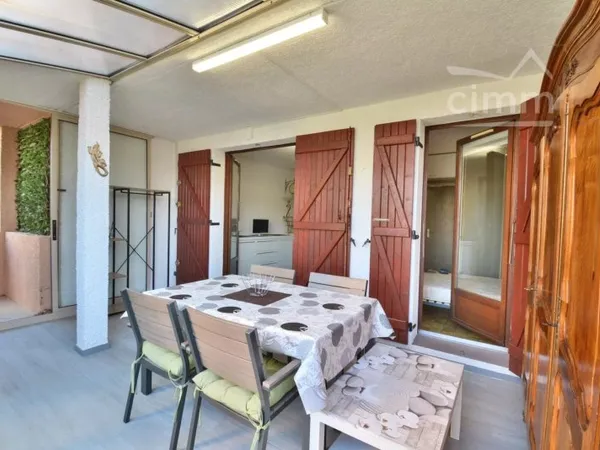 ACHAT - SAINT-CYPRIEN PLAGE 66750 - APPARTEMENT 2 PIECES - REZ DE JARDIN - PISCINE DANS RESIDENCE - 
