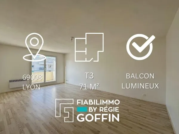 Appartement T3 - Dernier étage avec balcon et parking privat