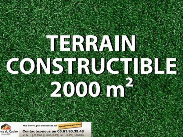 Terrain 2000 m²