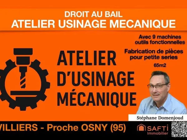À SAISIR - ATELIER MÉCANIQUE CLÉ EN MAIN PRÈS D'OSNY, PONTOISE (95)