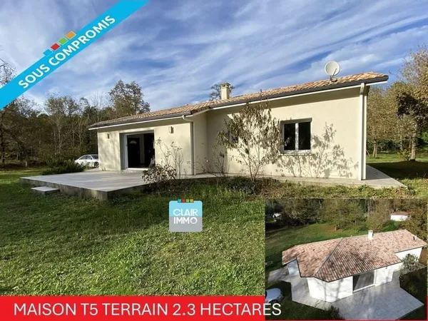MAISON TYPE T5 DE PLAIN-PIED TERRAIN 2.8 HECTARES