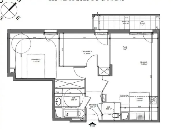 Appartement T3 de 35m2 à Le Mesnil Le roi