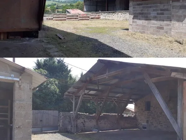 Local professionnel Garage + Hangar + Terrain