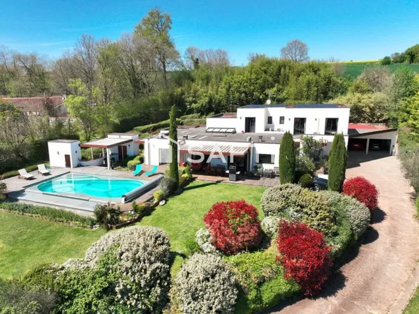 VILLA CONTEMPORAINE - VUE PANORAMIQUE PYRÉNÉES - PRESTATIONS PREMIUM
