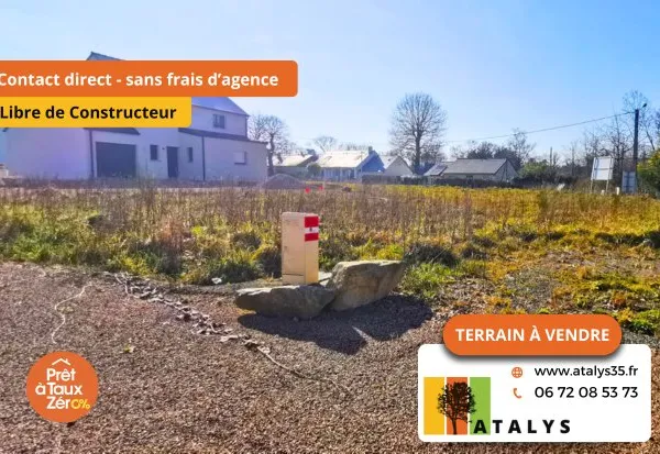 Terrain viabilisé, libre de constructeur