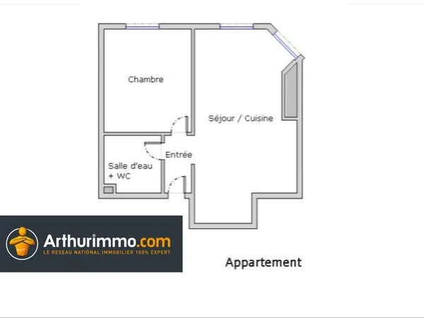 Appartement F2 37 m2 en plein coeur de Coulommiers