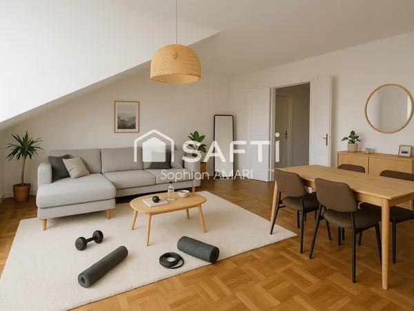 Appartement 93 m2 divisible, proche d'une gare