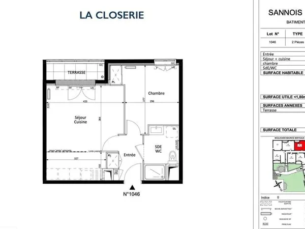 Appartement 2 pièces 40 m²
