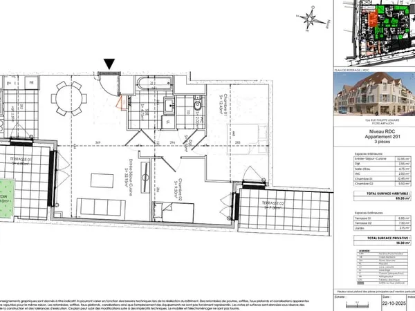 APPARTEMENT 3 PIECES NEUF - ARPAJON 91290