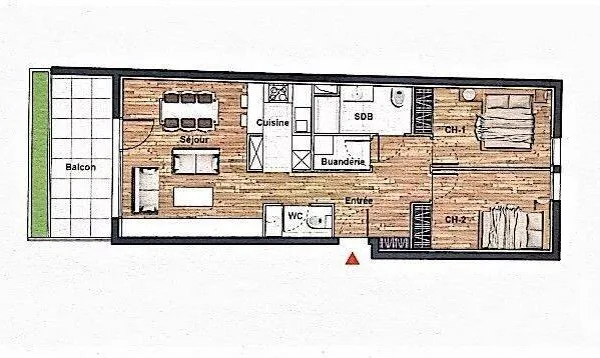 Appartement 3 pièces 64 m²