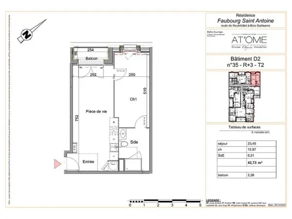 Appartement (T2) - 42.73