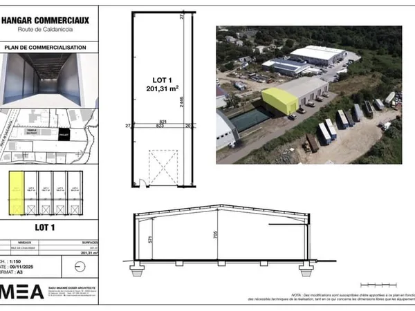 Entrepôt 200m2 Caldaniccia