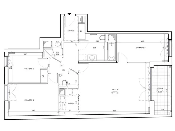 Appartement 4 pièces 87 m²