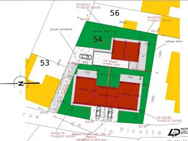 Terrain 1075 m²
