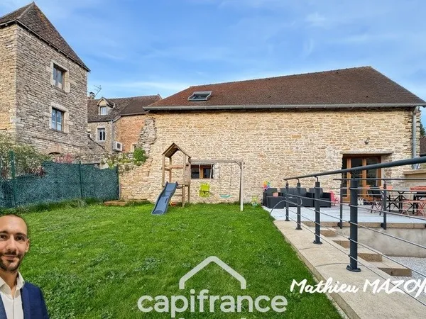 Maison en pierre 1900 - 112 m² - 3 chambres - Grange 40 m² - DPE C