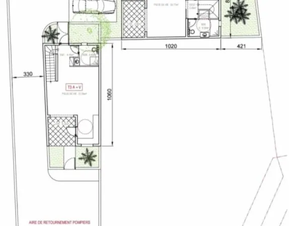 Terrain en individuel 470 m²