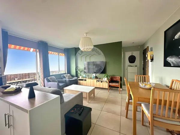 T2 avec vue mer panoramique Résidence sécurisé du 9e