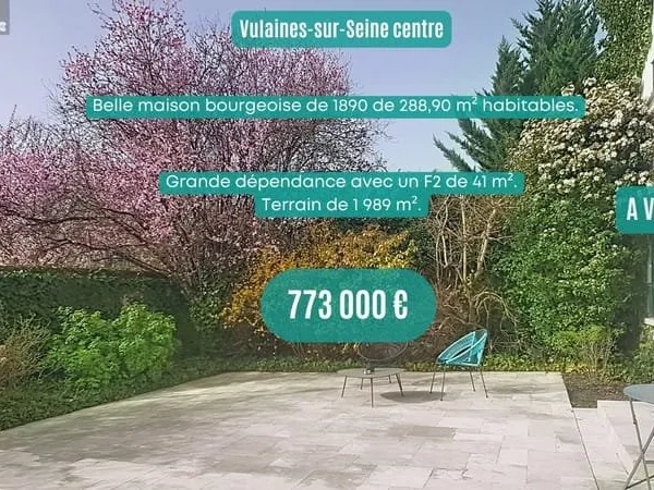 Maison bourgeoise de 288,90 m2 avec dépendance sur 1989 m2 d