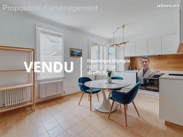 Appartement 2 pièces 27 m²
