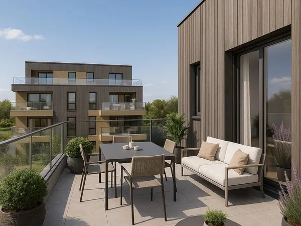-T3 ATTIQUE / GRANDE TERRASSE VUE CHAMPS /FAIBLES CHARGES/ PETITE RESIDENCE