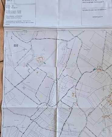 Terres cultivables, landes, bois taillis sur la commune de Genillé 37460