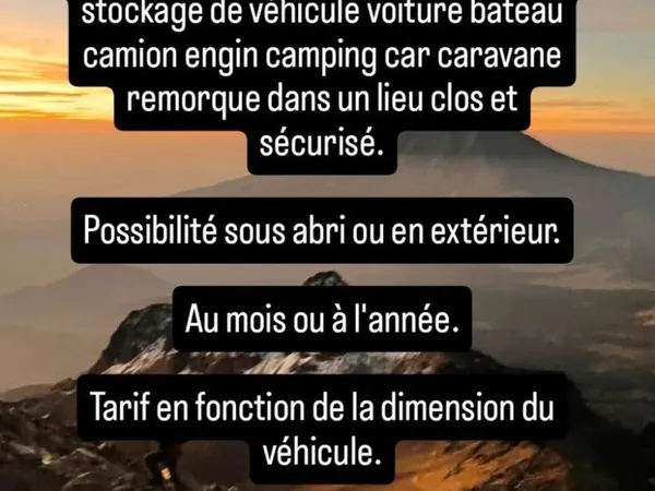 Location/ Stockage Caravane & Camping-Car