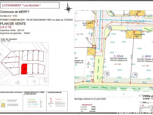 Terrain 606 m²