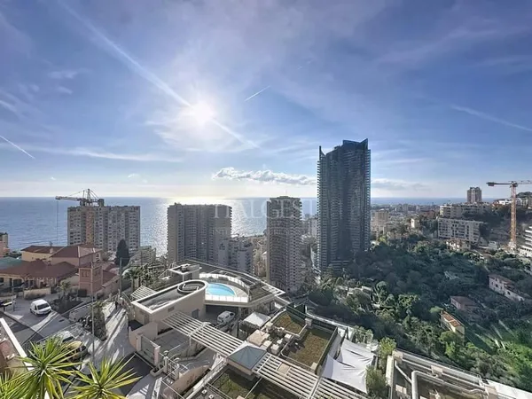 Beausoleil, Limite Monaco - deux pièces avec vue mer panoramique