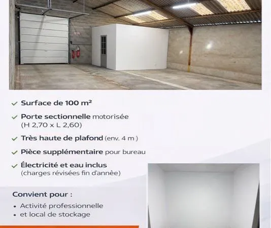 Local d’activité et entrepôt Location Saint-Loup-de-Varennes 1p 100m² 648€