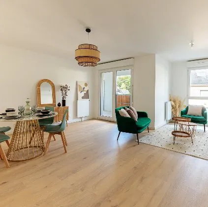 T3 en rez-de-jardin avec terrasse et 2 parkings Résidence