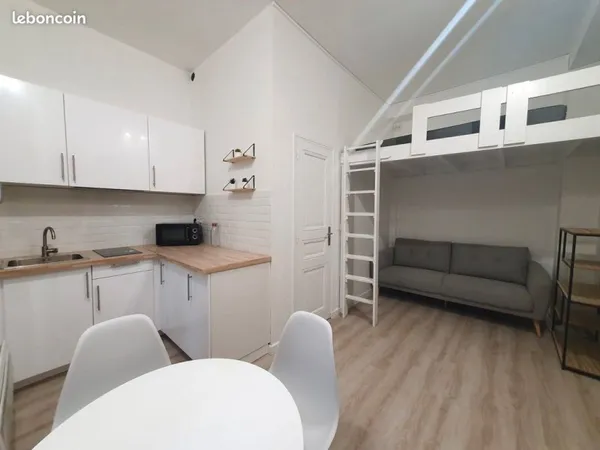 Studio mezzanine refait à neuf 17m2