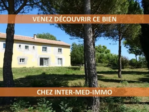 Vias, En Campagne, bastide en bordure du Canal du Midi sur 23.00