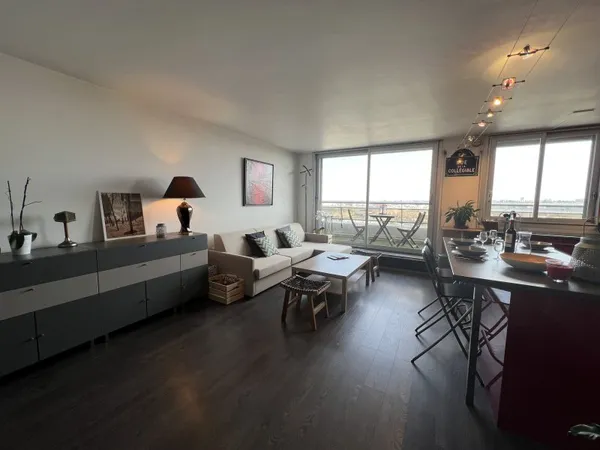 Vends appartement 68m² Paris 13ème - Vue Tour Eiffel, 3 pièces lumineux avec balcon, étage élevé
