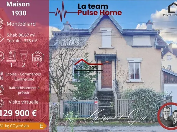 Maison Vente Montbéliard 5p 87m² 129900€