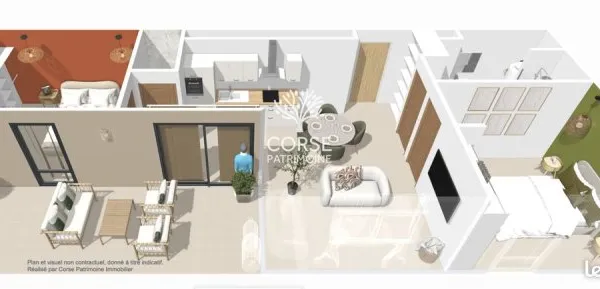Appartement 3 pièces 56 m²