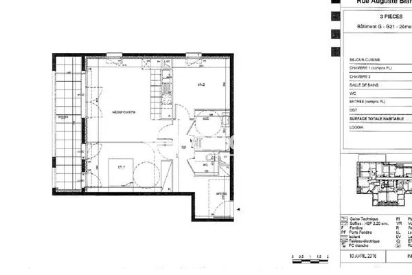 Appartement 3 pièces 62 m²