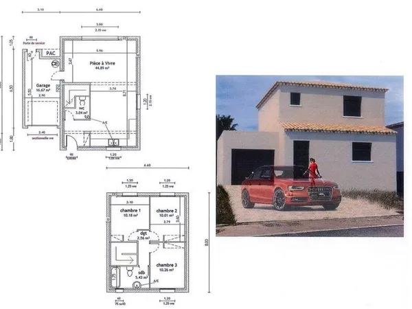 Dpt (), à vendre maison P4