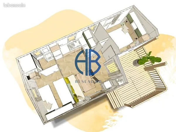 Maison 3 pièces 29 m²
