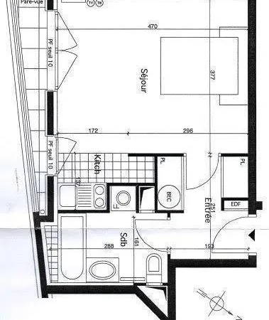 Appartement 1 pièce 31 m²