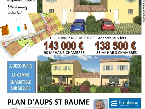 Au pied de la foret de st BAUME decouvrez ce nouveau lotissement éco responsable