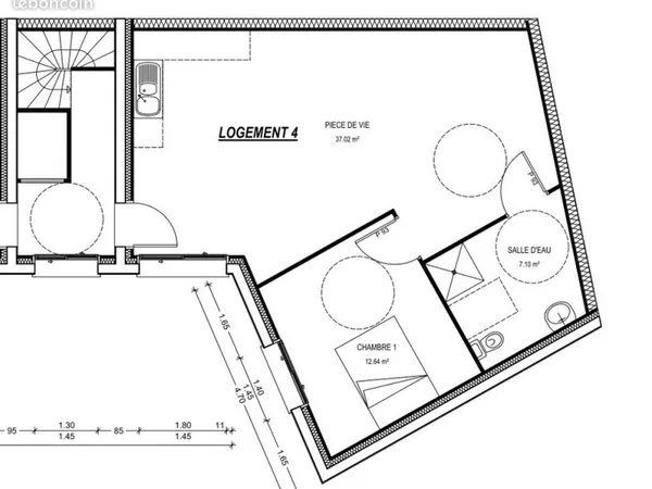 Loue appartement T2 Centre de Pontivy