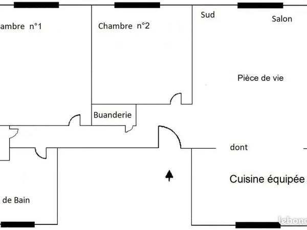 Appartement 3 pièces 52 m² avec terrasse/jardinet commune de 62 m²