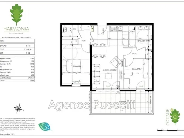 vente appartement 3 Pièce(s)