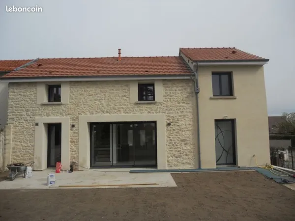GUEUX maison de village rénovée - 140 m2 hab - 3 ch - 1 bureau jardin